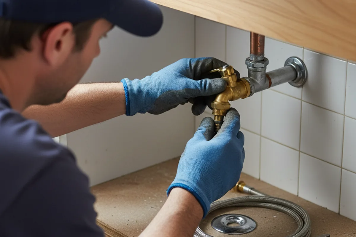 Shutoff valve and fitting work during Emergency Plumbing in Broussard
